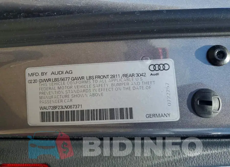 WAU72BF23LN067371 Photo# 12