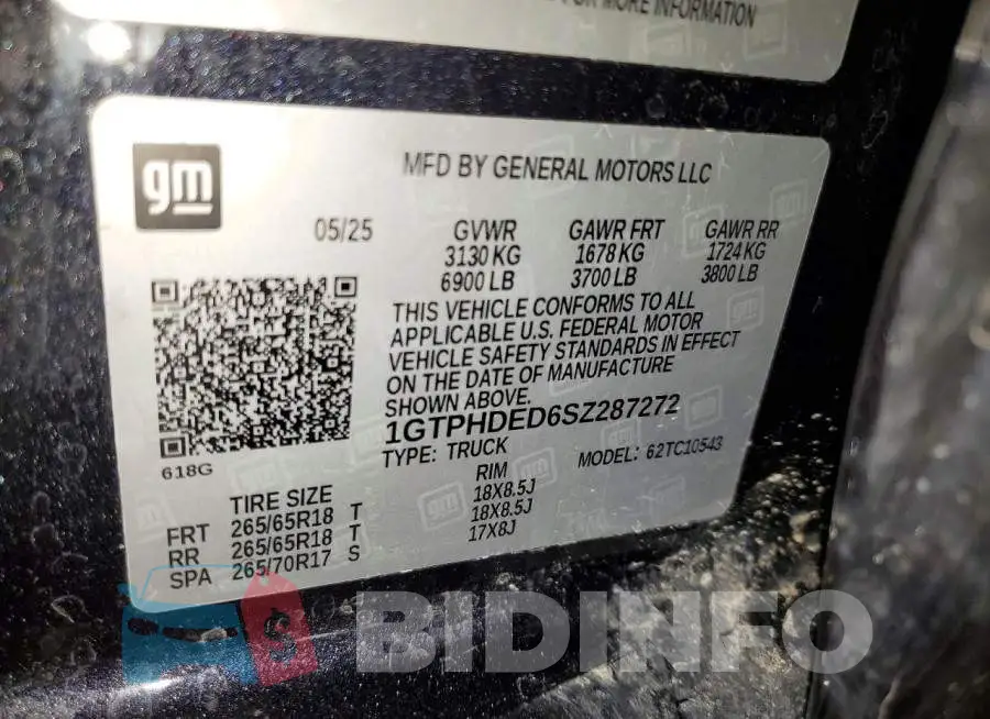 1GTPHDED6SZ287272 Photo# 12