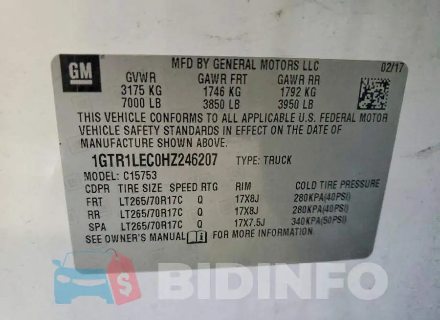 1GTR1LEC0HZ246207 Photo# 12