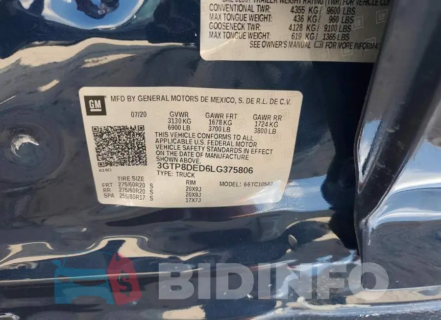 3GTP8DED6LG375806 Photo# 12