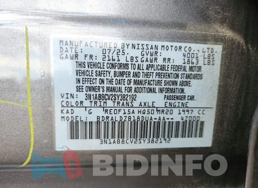3N1AB8CV2SY382192 Photo# 12