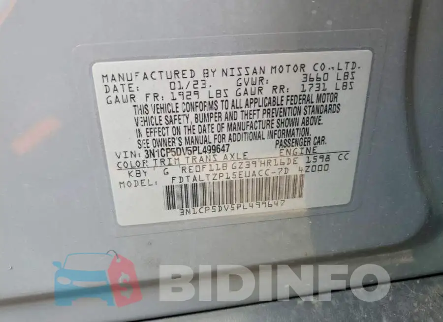 3N1CP5DV5PL499647 Photo# 13
