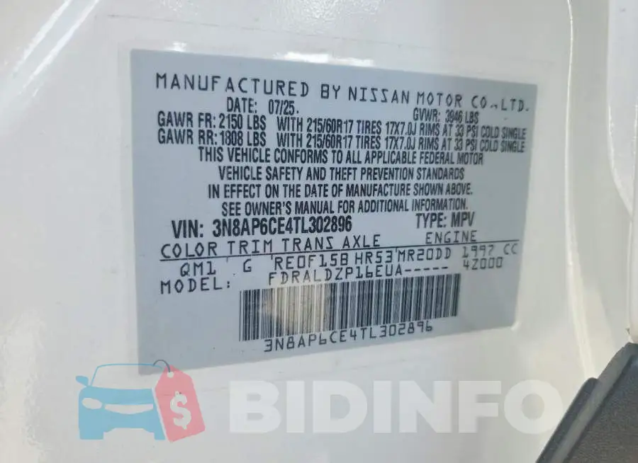 3N8AP6CE4TL302896 Photo# 13