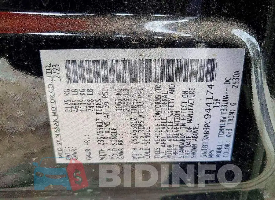 5N1BT3AB9PC944174 Photo# 14