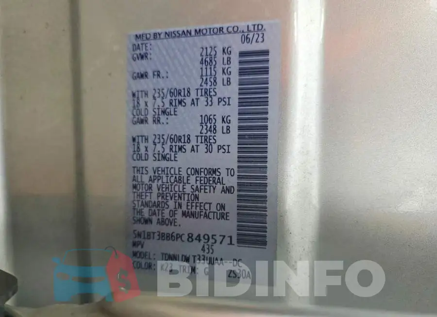 5N1BT3BB6PC849571 Photo# 14