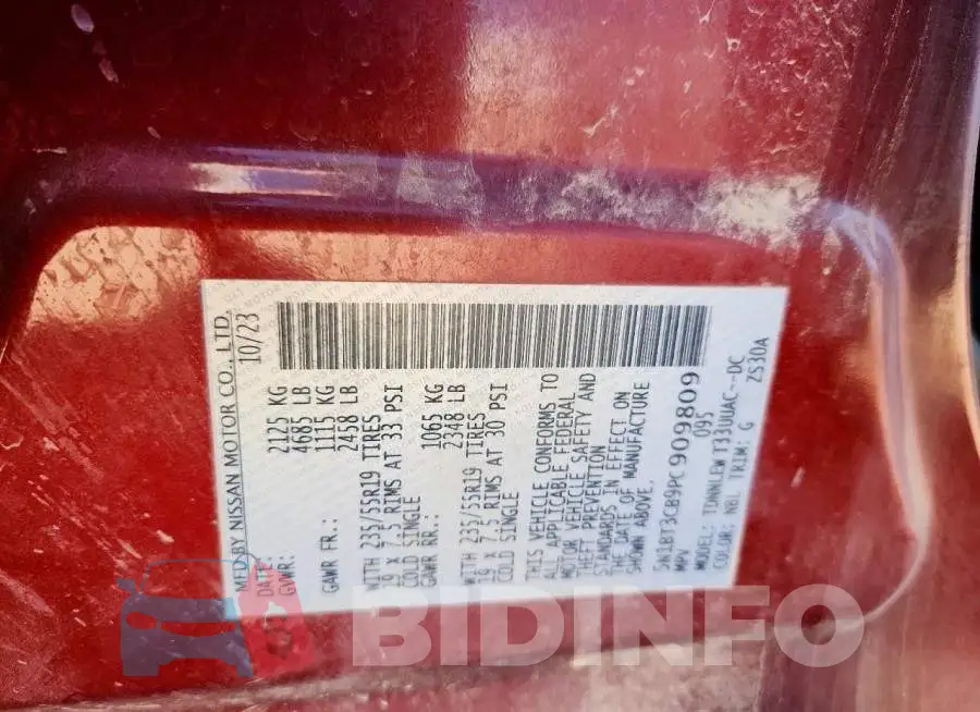 5N1BT3CB9PC909809 Photo# 12