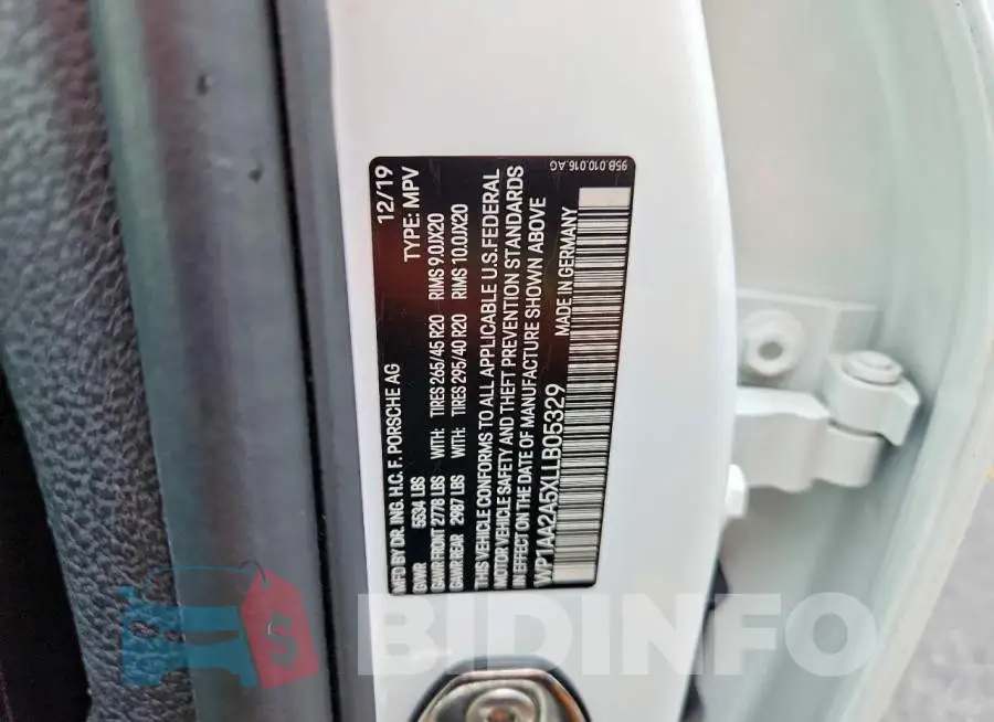 WP1AA2A5XLLB05329 Photo# 12