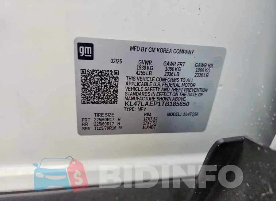 KL47LAEP1TB185650 Photo# 12