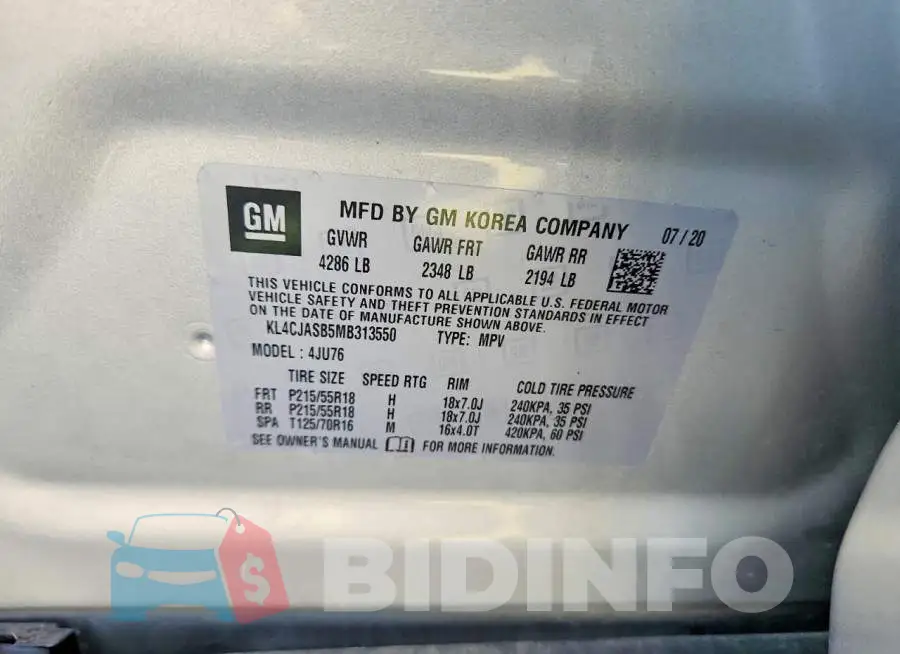 KL4CJASB5MB313550 Photo# 13