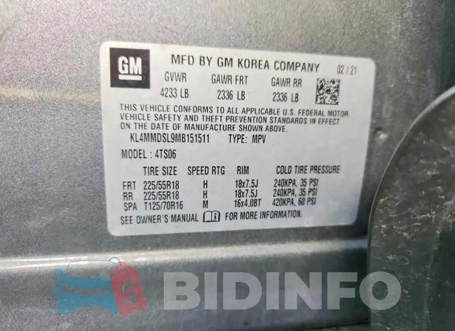 KL4MMDSL9MB151511 Photo# 14