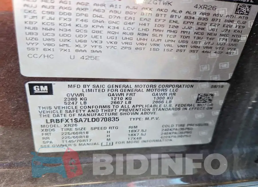 LRBFX1SA7LD070835 Photo# 14