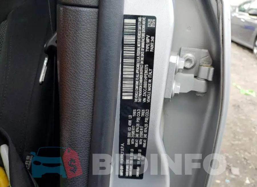 ZACCJBBB1HPE86375 Photo# 13