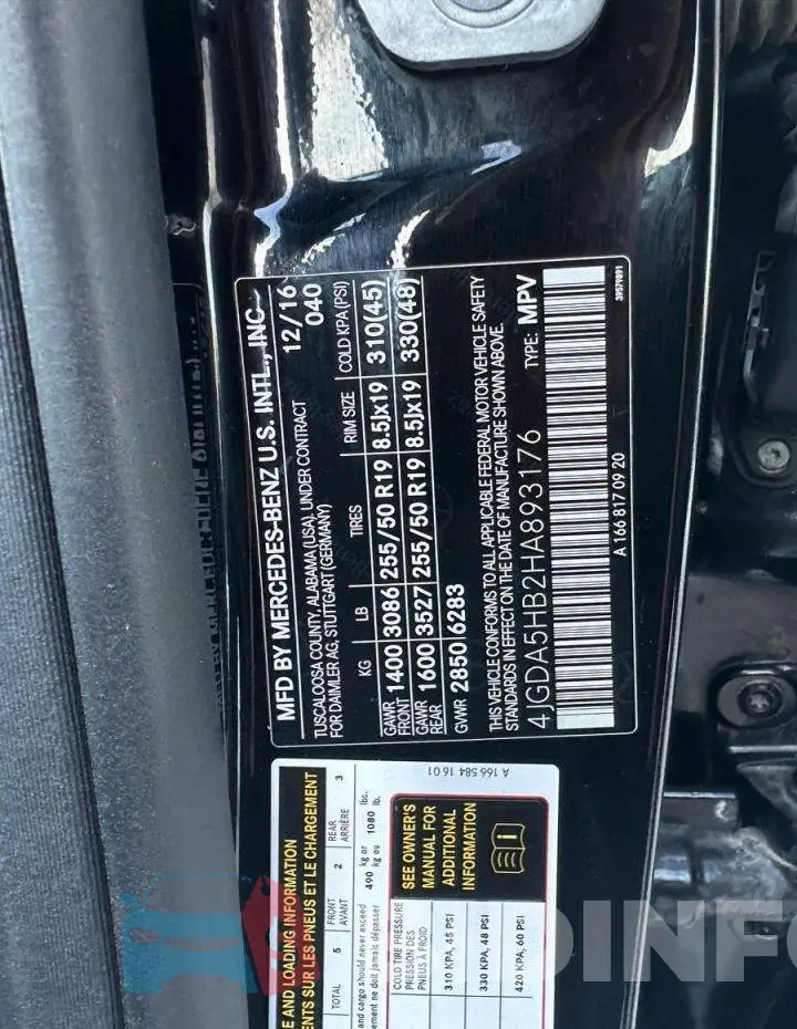 4JGDA5HB2HA893176 Photo# 10