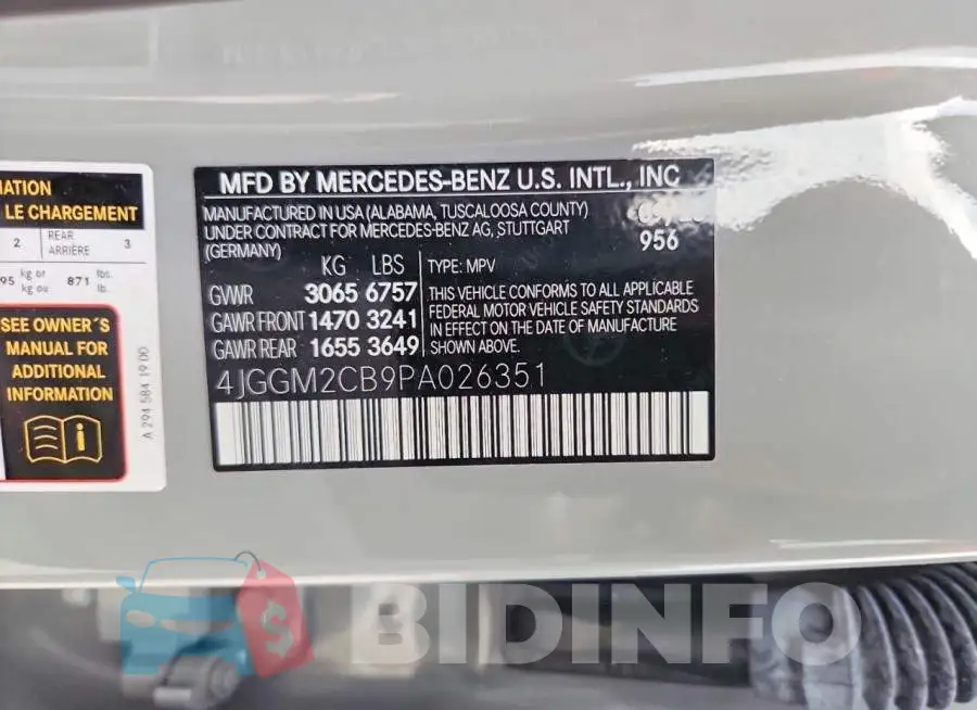 4JGGM2CB9PA026351 Photo# 13