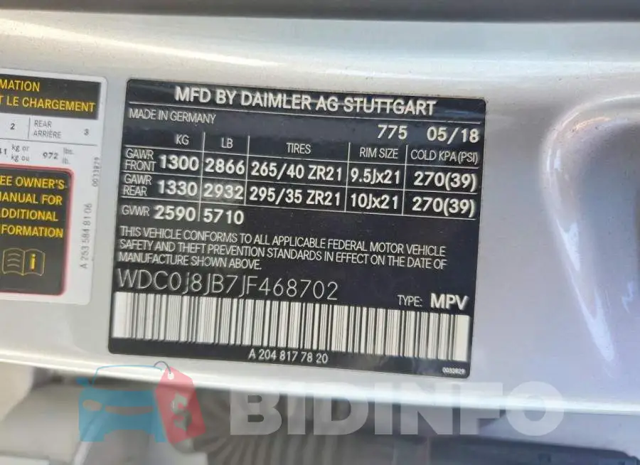 WDC0J8JB7JF468702 Photo# 13