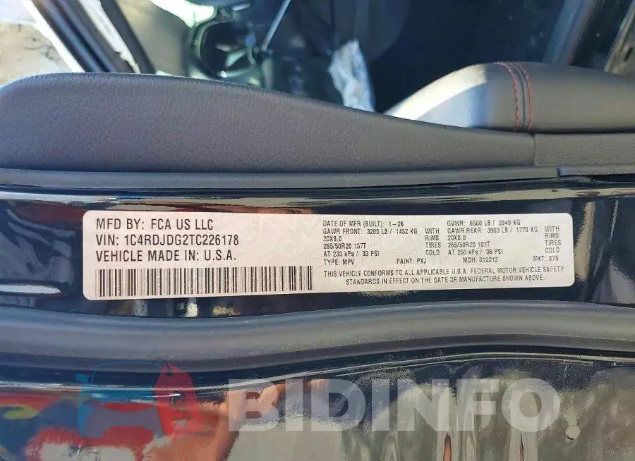 1C4RDJDG2TC226178 Photo# 13