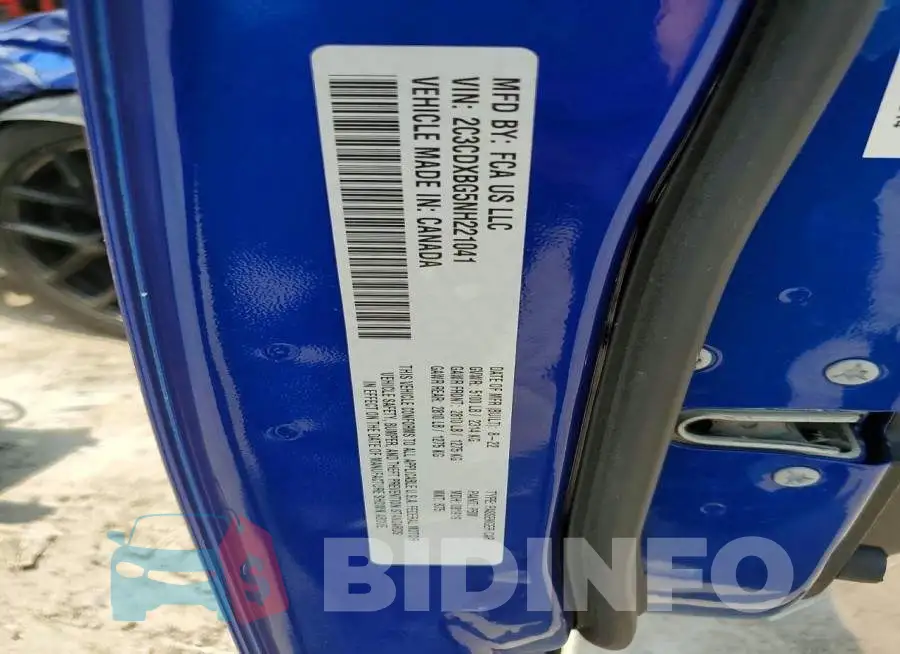 2C3CDXBG5NH221041 Photo# 12