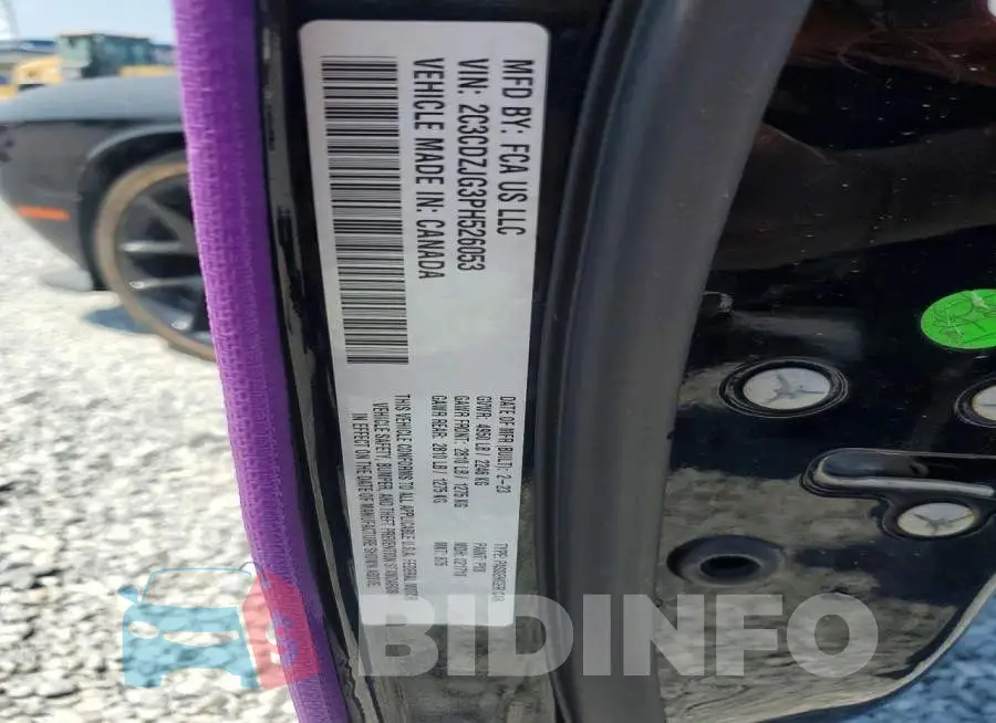 2C3CDZJG3PH526053 Photo# 13