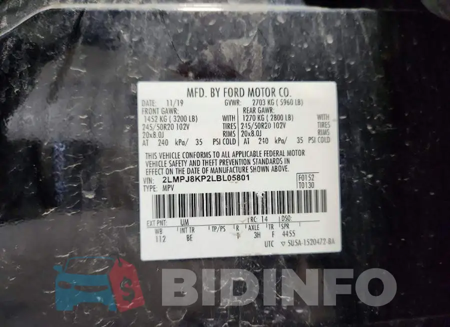 2LMPJ8KP2LBL05801 Photo# 14