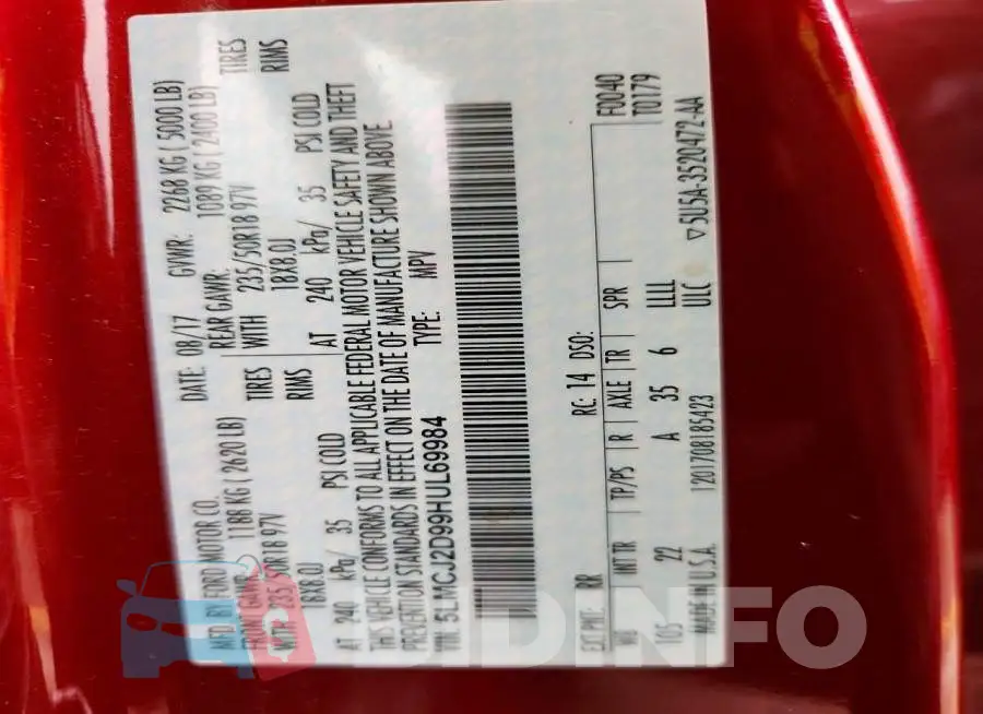 5LMCJ2D99HUL69984 Photo# 13
