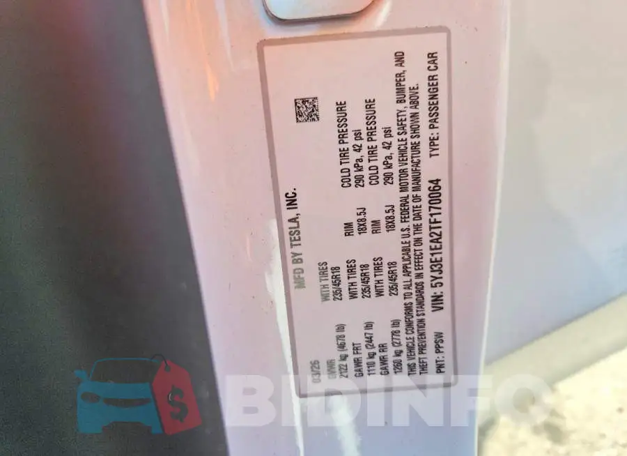 5YJ3E1EA2TF170064 Photo# 12