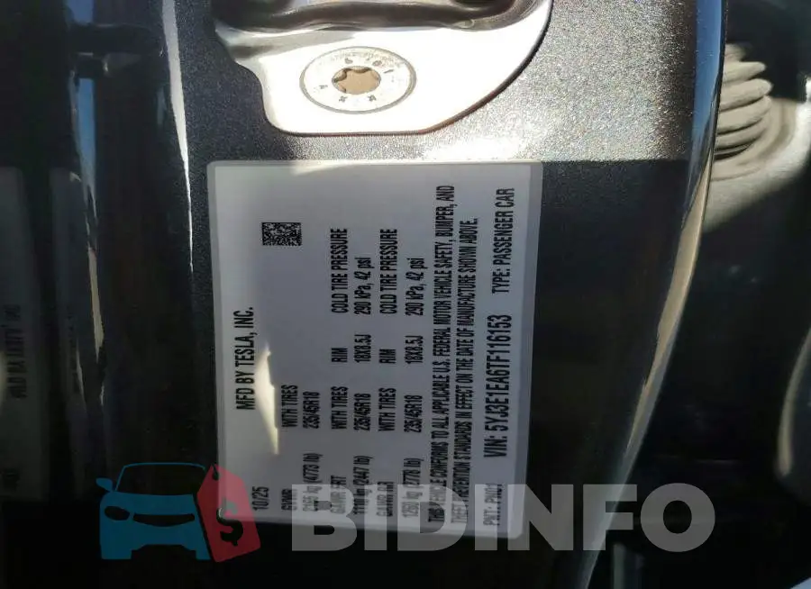 5YJ3E1EA6TF116153 Photo# 12