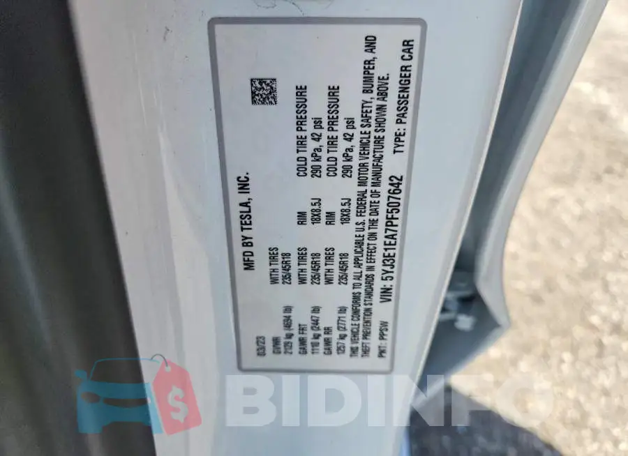 5YJ3E1EA7PF507642 Photo# 12