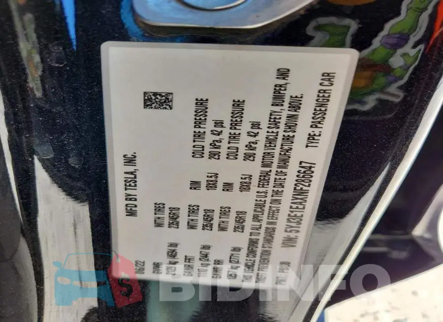 5YJ3E1EAXNF286647 Photo# 12
