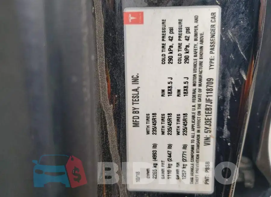 5YJ3E1EB7JF118709 Photo# 12