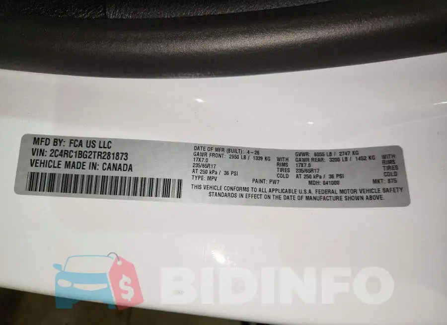 2C4RC1BG2TR281873 Photo# 13