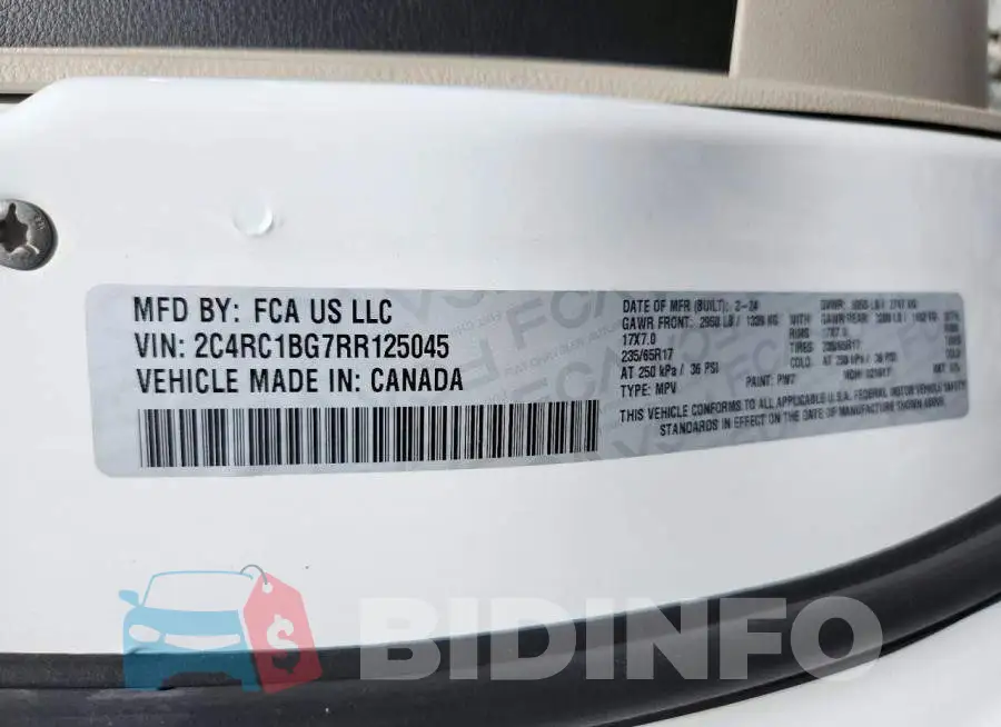 2C4RC1BG7RR125045 Photo# 14