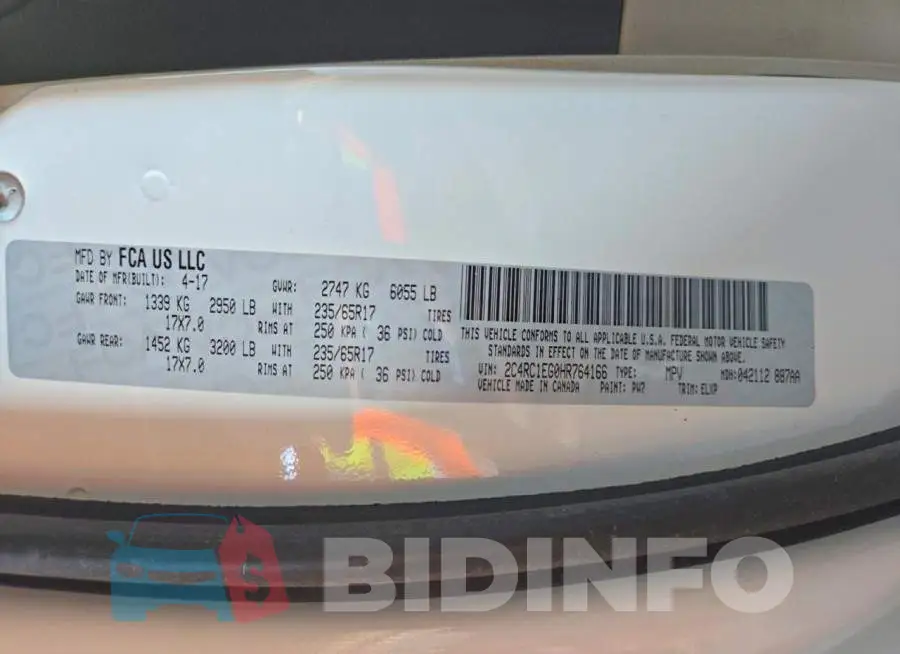 2C4RC1EG0HR764166 Photo# 13