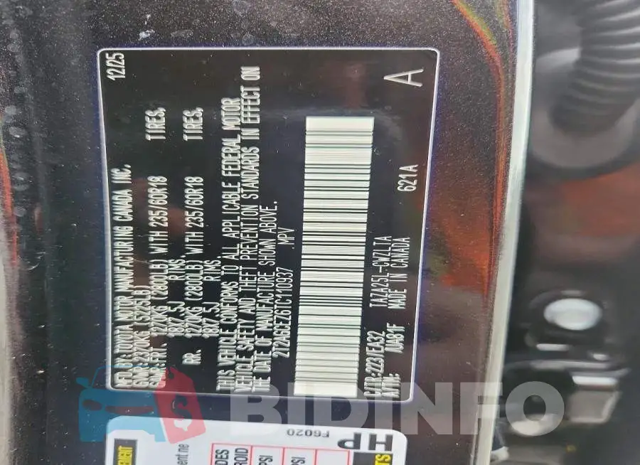 2T2AGCEZ6TC110937 Photo# 13