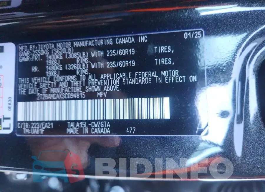 2T2BAMCAXSC094815 Photo# 13