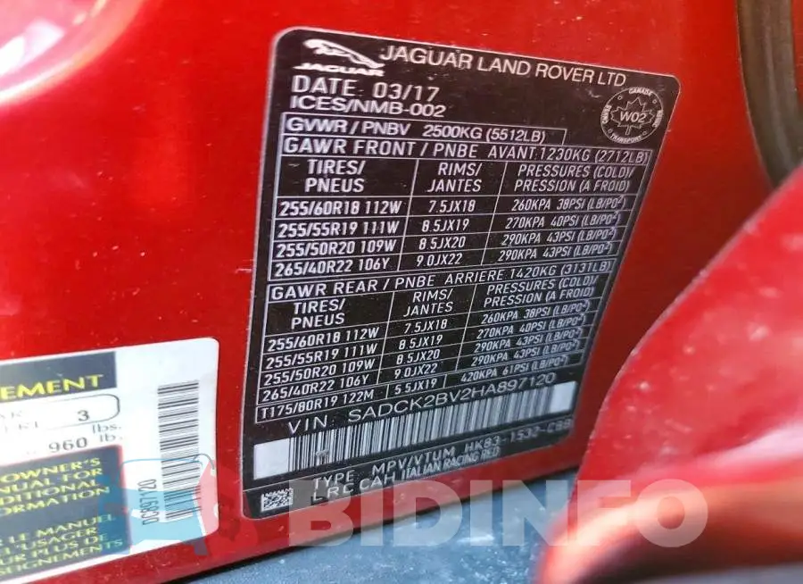 SADCK2BV2HA897120 Photo# 13