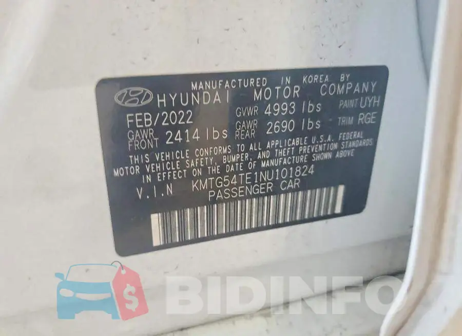 KMTG54TE1NU101824 Photo# 12
