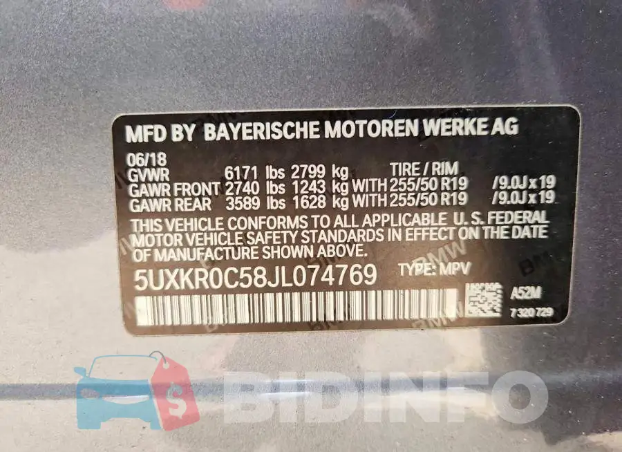 5UXKR0C58JL074769 Photo# 13