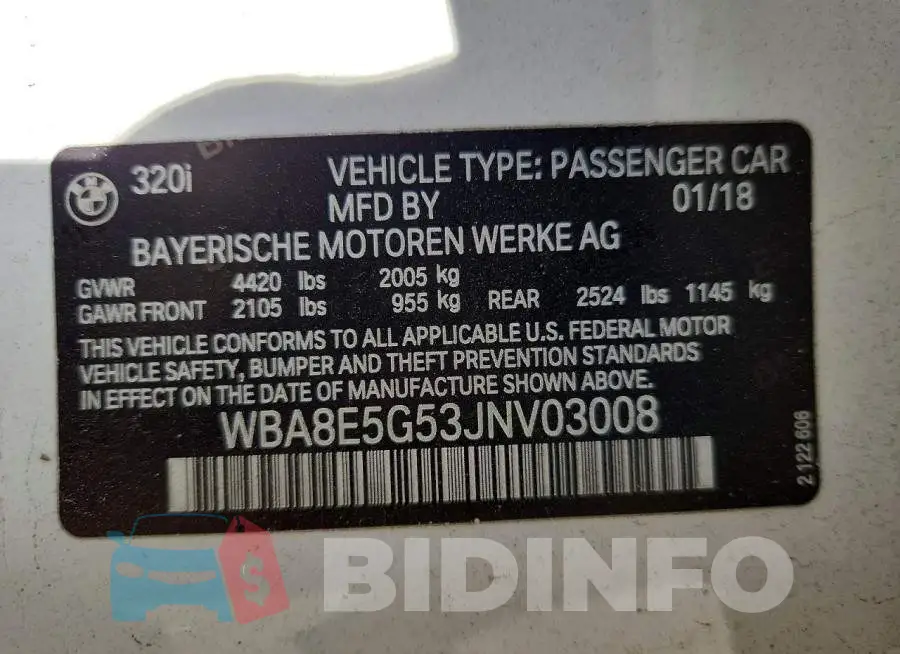 WBA8E5G53JNV03008 Photo# 12