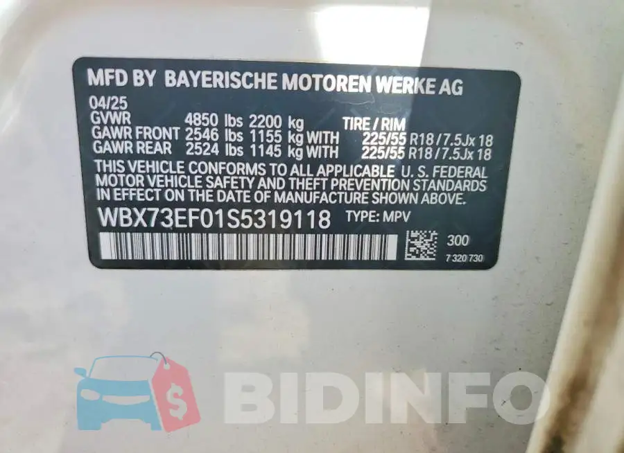 WBX73EF01S5319118 Photo# 13