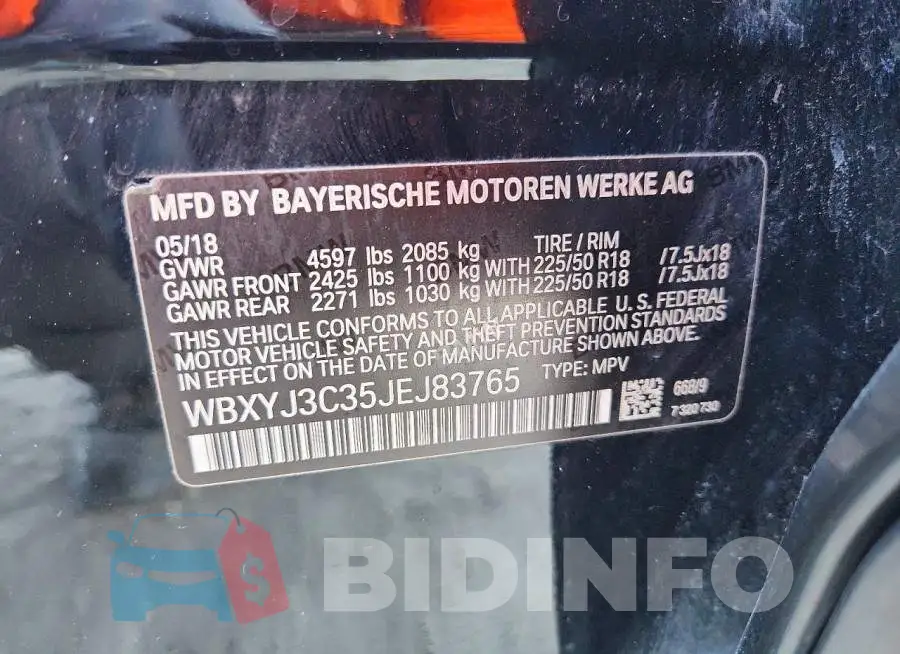 WBXYJ3C35JEJ83765 Photo# 12