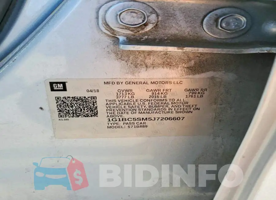 1G1BC5SM5J7206607 Photo# 12
