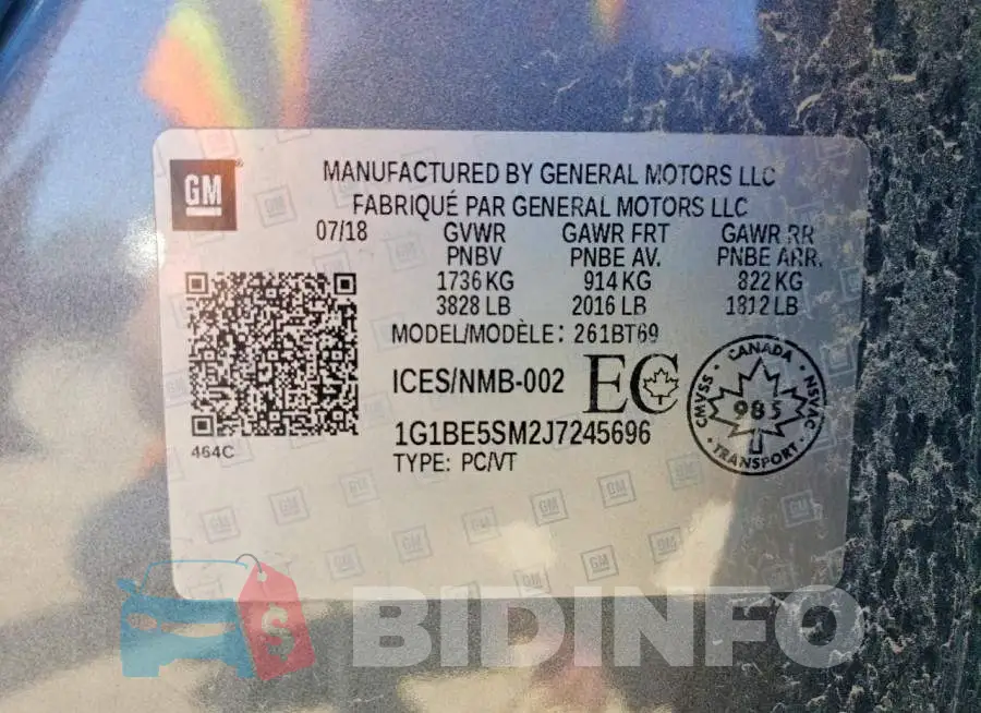 1G1BE5SM2J7245696 Photo# 12