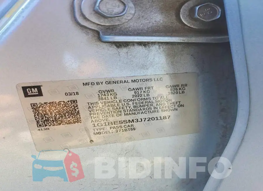 1G1BE5SM3J7201187 Photo# 12