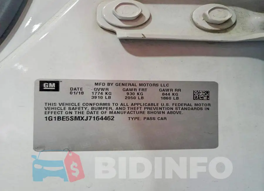 1G1BE5SMXJ7164462 Photo# 12