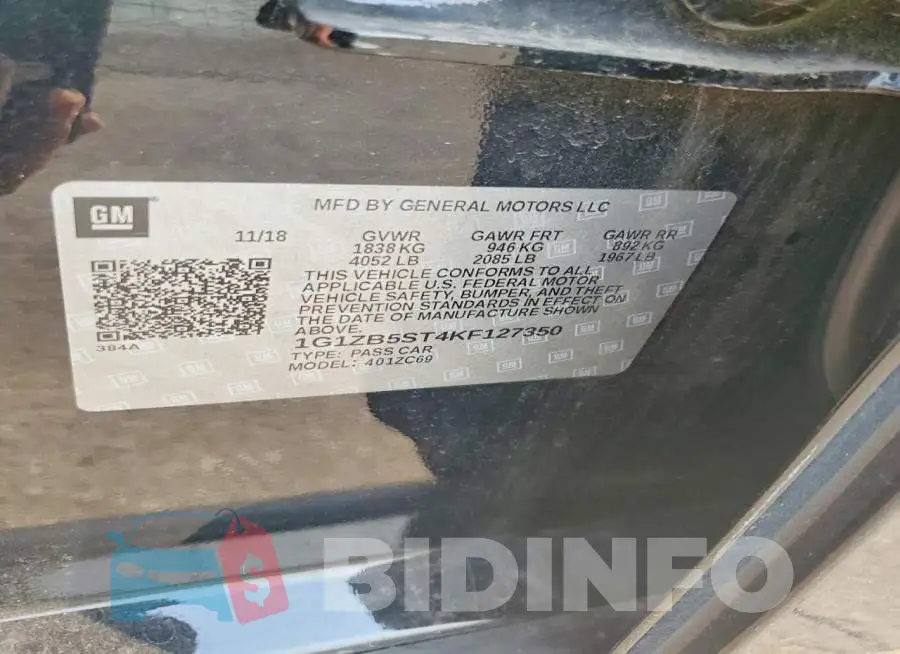 1G1ZB5ST4KF127350 Photo# 12