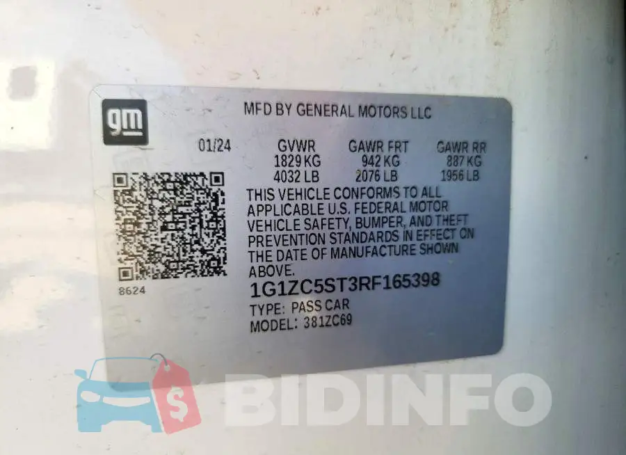 1G1ZC5ST3RF165398 Photo# 12