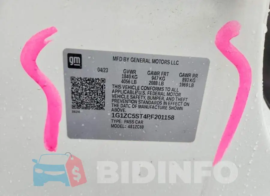 1G1ZC5ST4PF201158 Photo# 12