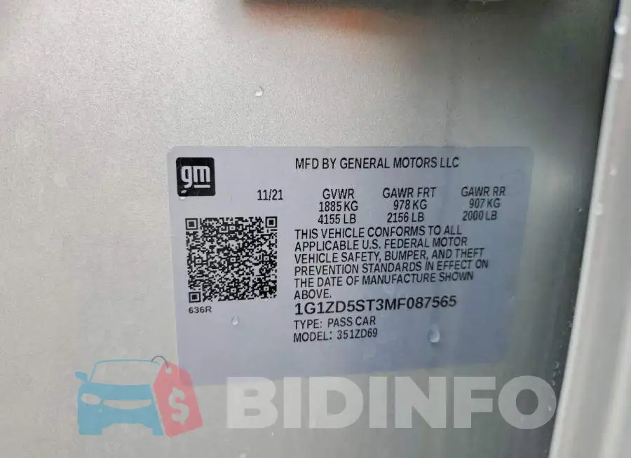 1G1ZD5ST3MF087565 Photo# 12