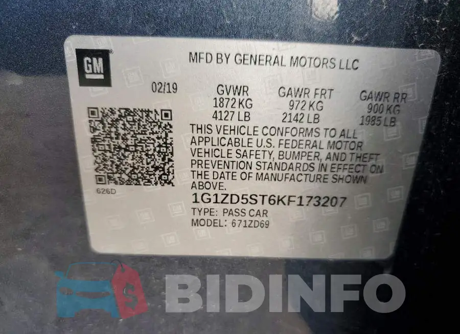 1G1ZD5ST6KF173207 Photo# 12