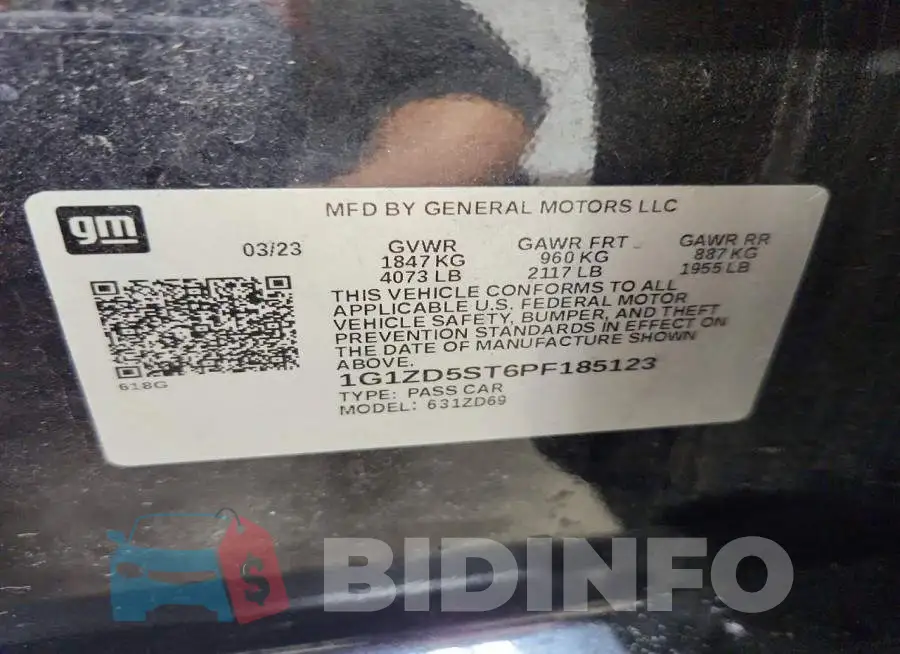 1G1ZD5ST6PF185123 Photo# 13